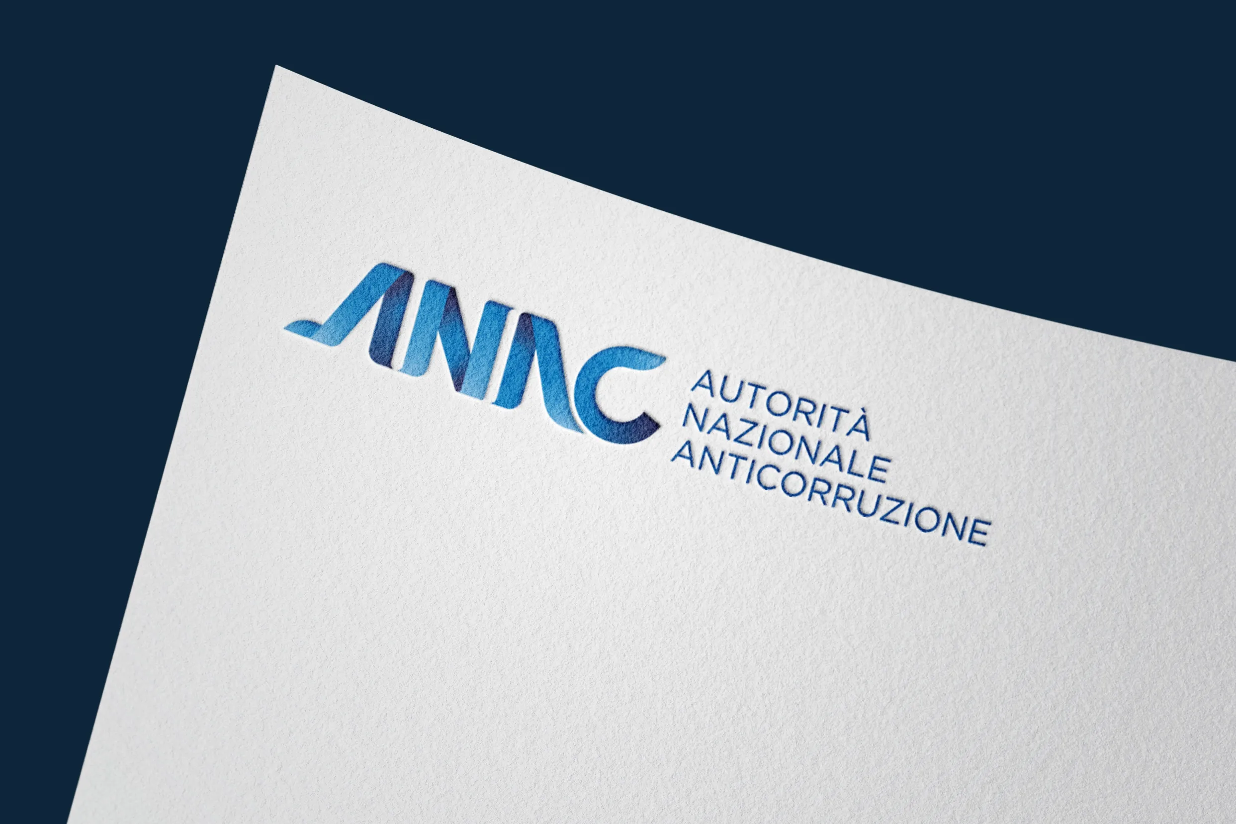 Foglio con il logo di ANAC, Autorità Nazionale Anticorruzione